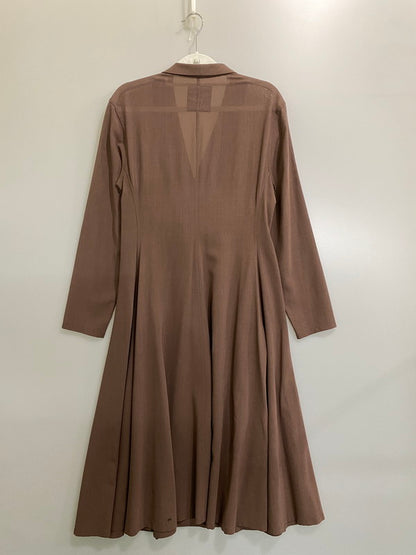 【現状渡し品】 Y'S ワイズ LS ロングスリーブ ロングコート ワンピース YB-J19-102 170-260918-hu-28-min サイズ：サイズ表記不明 カラー：ブラウン 万代Net店