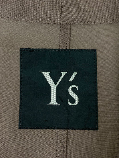 【現状渡し品】 Y'S ワイズ LS ロングスリーブ ロングコート ワンピース YB-J19-102 170-260918-hu-28-min サイズ：サイズ表記不明 カラー：ブラウン 万代Net店