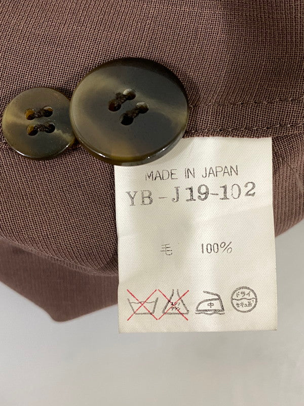 【現状渡し品】 Y'S ワイズ LS ロングスリーブ ロングコート ワンピース YB-J19-102 170-260918-hu-28-min サイズ：サイズ表記不明 カラー：ブラウン 万代Net店