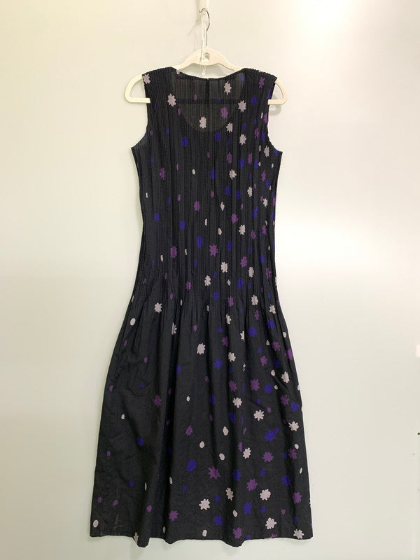 【中古品】【レディース】 ISSEY MIYAKE イッセイミヤケ NS プリーツロングワンピース IM24FH927 銀タグ レディース ノースリーブ 168-250829-em-44-min サイズ：1 カラー：ブラック 万代Net店