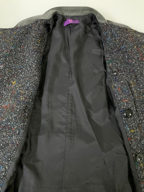 【中古品】【レディース】 Y's ワイズ ダブルブレスト ツイードロングコート YD-C08-811 レディース アウター 168-250829-em-45-min カラー：グレー 万代Net店