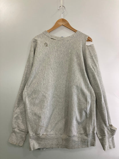 【現状渡し品】【メンズ】 Champion チャンピオン 90S 刺しゅうタグ MARQUETTE DAMAGE REVERSE WEAVE SWEAT スウェット トレーナー 146-250824-AS-25-min サイズ：XXL カラー：グレー 万代Net店