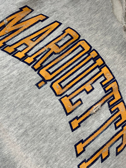 【現状渡し品】【メンズ】 Champion チャンピオン 90S 刺しゅうタグ MARQUETTE DAMAGE REVERSE WEAVE SWEAT スウェット トレーナー 146-250824-AS-25-min サイズ：XXL カラー：グレー 万代Net店