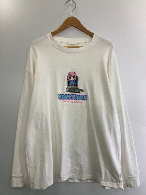 【中古品】【メンズ】 VAULTROOM × AKARIN BIG L/S TEE ボルトルーム ビッグ ロングスリーブ Tシャツ 長袖Tシャツ トップス 142-250823-yn-25-min サイズ：L カラー：ホワイト 万代Net店