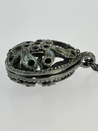 【中古品】【メンズ】 Christian Dior クリスチャンディオール ラインストーン ネックレス アクセサリー 182-250824-AS-21-min カラー：シルバー 万代Net店