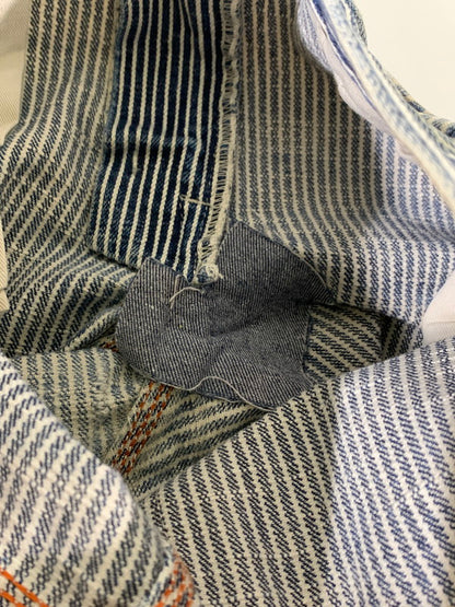 【現状渡し品】【メンズ】 IRON HEART アイアン ハート ヒッコリー ペインター パンツ メンズ ボトムス 156-250829-em-49-min サイズ：W31 カラー：ブルー/ホワイト（ストライプ） 万代Net店