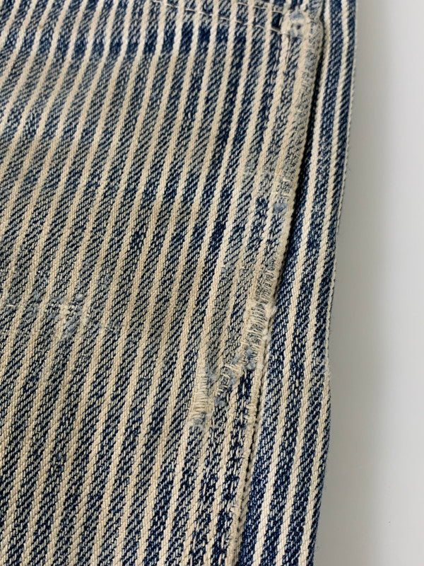 【現状渡し品】【メンズ】 IRON HEART アイアン ハート ヒッコリー ペインター パンツ メンズ ボトムス 156-250829-em-49-min サイズ：W31 カラー：ブルー/ホワイト（ストライプ） 万代Net店