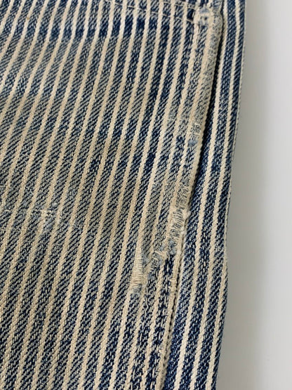 【現状渡し品】【メンズ】 IRON HEART アイアン ハート ヒッコリー ペインター パンツ メンズ ボトムス 156-250829-em-49-min サイズ：W31 カラー：ブルー/ホワイト（ストライプ） 万代Net店