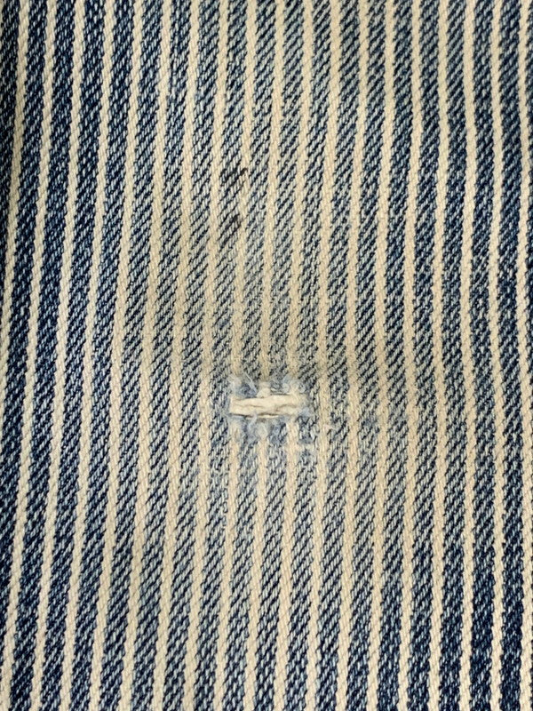 【現状渡し品】【メンズ】 IRON HEART アイアン ハート ヒッコリー ペインター パンツ メンズ ボトムス 156-250829-em-49-min サイズ：W31 カラー：ブルー/ホワイト（ストライプ） 万代Net店