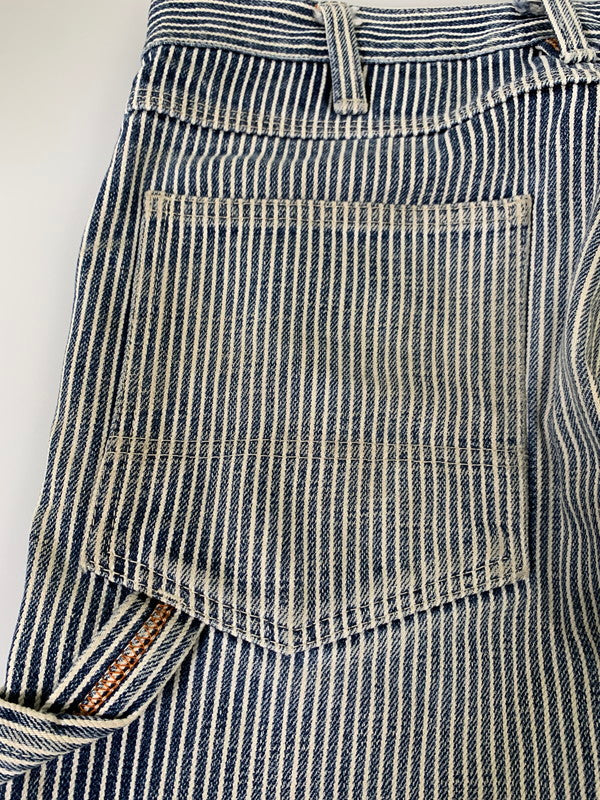 【現状渡し品】【メンズ】 IRON HEART アイアン ハート ヒッコリー ペインター パンツ メンズ ボトムス 156-250829-em-49-min サイズ：W31 カラー：ブルー/ホワイト（ストライプ） 万代Net店