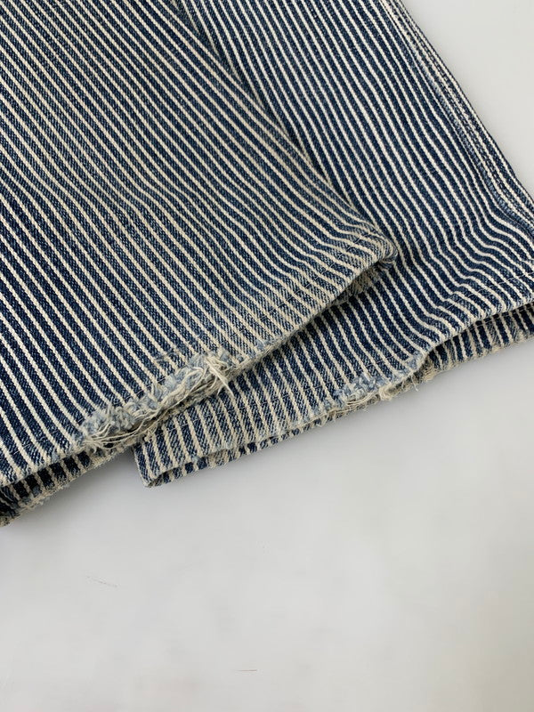 【現状渡し品】【メンズ】 IRON HEART アイアン ハート ヒッコリー ペインター パンツ メンズ ボトムス 156-250829-em-49-min サイズ：W31 カラー：ブルー/ホワイト（ストライプ） 万代Net店