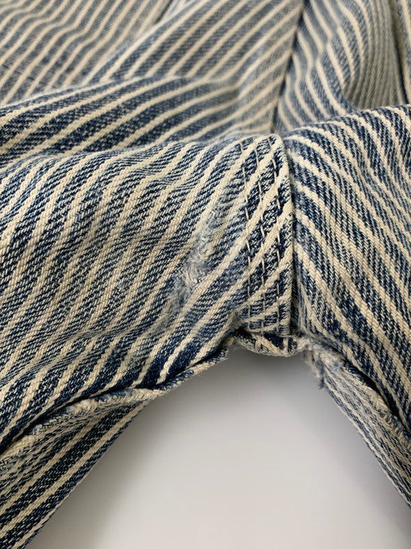 【現状渡し品】【メンズ】 IRON HEART アイアン ハート ヒッコリー ペインター パンツ メンズ ボトムス 156-250829-em-49-min サイズ：W31 カラー：ブルー/ホワイト（ストライプ） 万代Net店