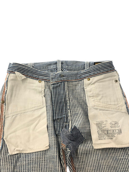 【中古品】【メンズ】 IRON HEART アイアン ハート HICKORY PAINTER PANTS ヒッコリー ペインター パンツ ボトムス 156-260426-rt-14-tagh サイズ：W31 カラー：ブルー 万代Net店