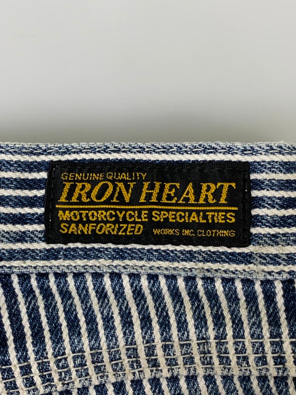 【現状渡し品】【メンズ】 IRON HEART アイアン ハート ヒッコリー ペインター パンツ メンズ ボトムス 156-250829-em-49-min サイズ：W31 カラー：ブルー/ホワイト（ストライプ） 万代Net店