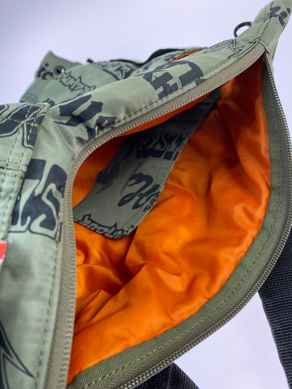 【中古品】【メンズ/レディース】 HYSTERIC GLAMOUR ヒステリックグラマー × PORTER ポーター RUCKSACK リュックサック バックパック カバン デイパック 188-250912-em-08-min カラー：モスグリーン系 万代Net店