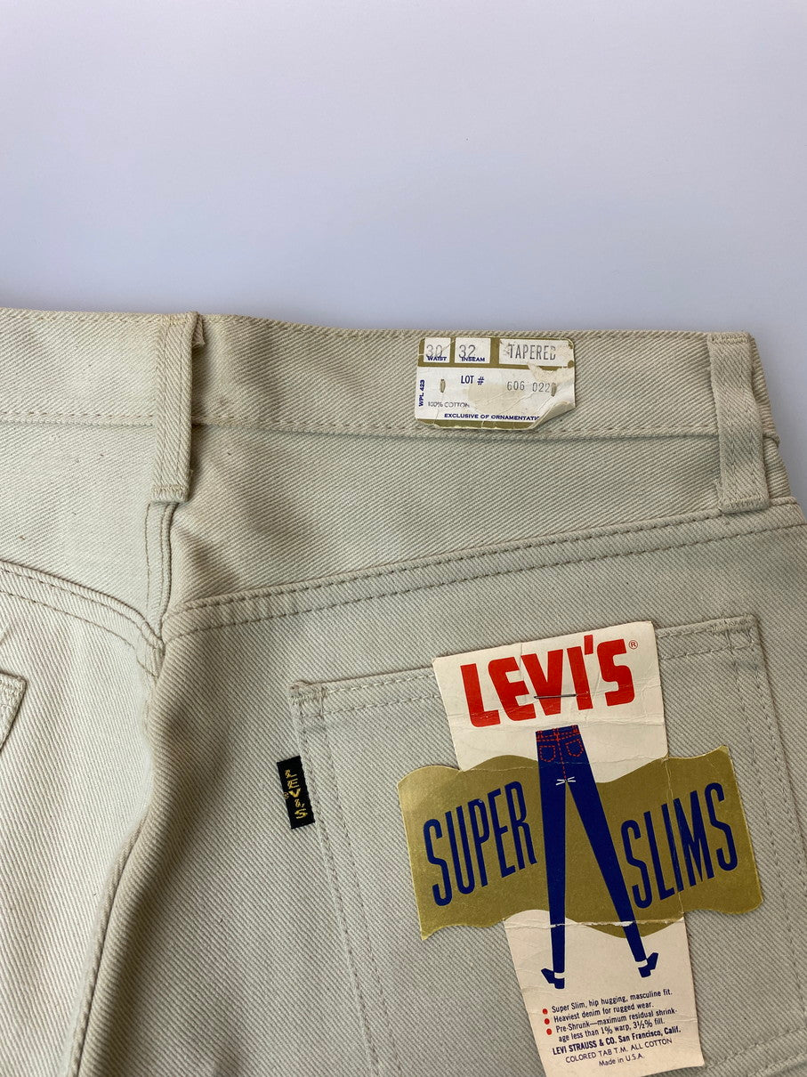 【中古品】【メンズ】 Levi's リーバイス 606 SUPER SLIMS DENIM PANTS 60'S BIG E スーパースタースニーカー スリム デニム パンツ メンズ ボトムス 157-250825-em-28-min サイズ：W30×L32 カラー：ベージュ 万代Net店