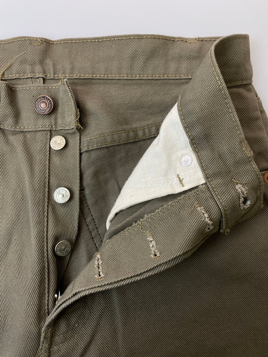 【中古美品】【メンズ】 Levi's リーバイス 40502 DENIM PANTS 80'S デニム パンツ 80年代 メンズ ボトムス ジーンズ ジーパン 157-250825-em-27-min サイズ：W32×L34 カラー：カーキ 万代Net店