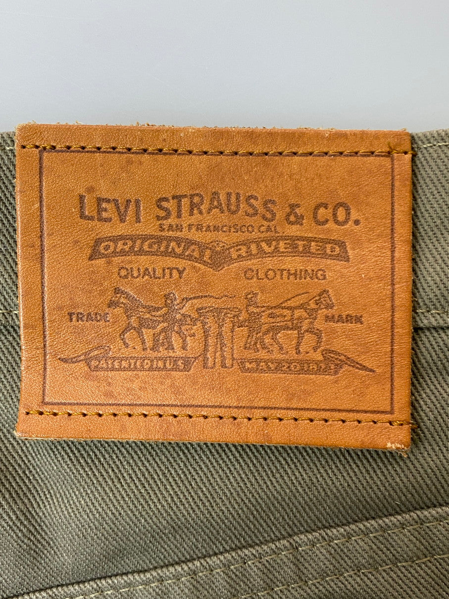 【中古美品】【メンズ】 Levi's リーバイス 40502 DENIM PANTS 80'S デニム パンツ 80年代 メンズ ボトムス ジーンズ ジーパン 157-250825-em-27-min サイズ：W32×L34 カラー：カーキ 万代Net店