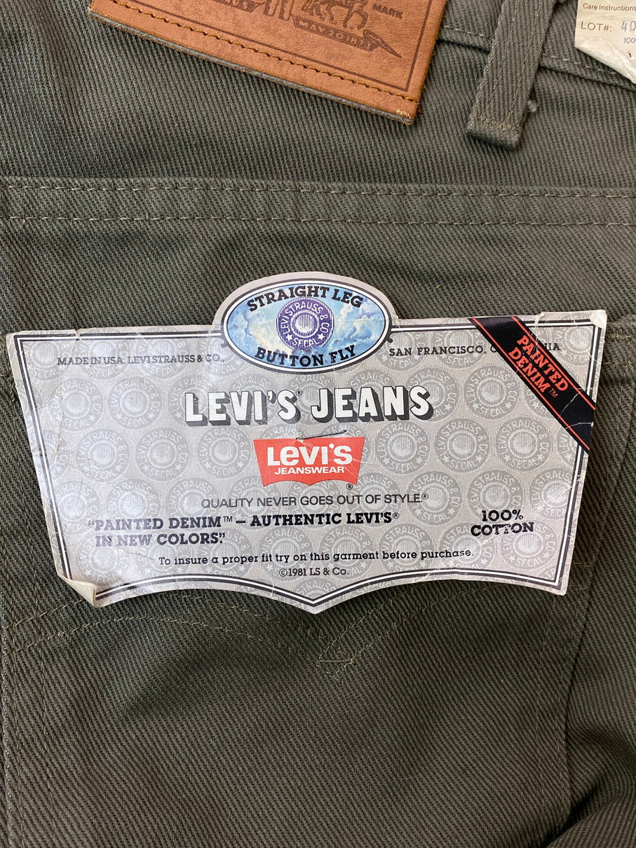 【中古美品】【メンズ】 Levi's リーバイス 40502 DENIM PANTS 80'S デニム パンツ 80年代 メンズ ボトムス ジーンズ ジーパン 157-250825-em-27-min サイズ：W32×L34 カラー：カーキ 万代Net店