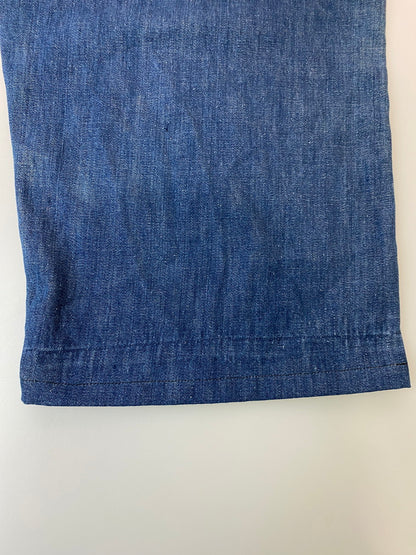 【現状渡し品】【メンズ/レディース】 STOCKTON OF DALLAS ストックトン オブ ダラス DENIM RANCH PANTS 40-50'S デニム ランチ パンツ 40年代〜50年代 ヴィンテージ ワークパンツ 157-250825-em-32-min カラー：インディゴブルー 万代Net店