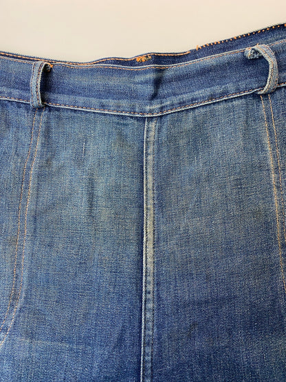 【現状渡し品】【メンズ/レディース】 STOCKTON OF DALLAS ストックトン オブ ダラス DENIM RANCH PANTS 40-50'S デニム ランチ パンツ 40年代〜50年代 ヴィンテージ ワークパンツ 157-250825-em-32-min カラー：インディゴブルー 万代Net店