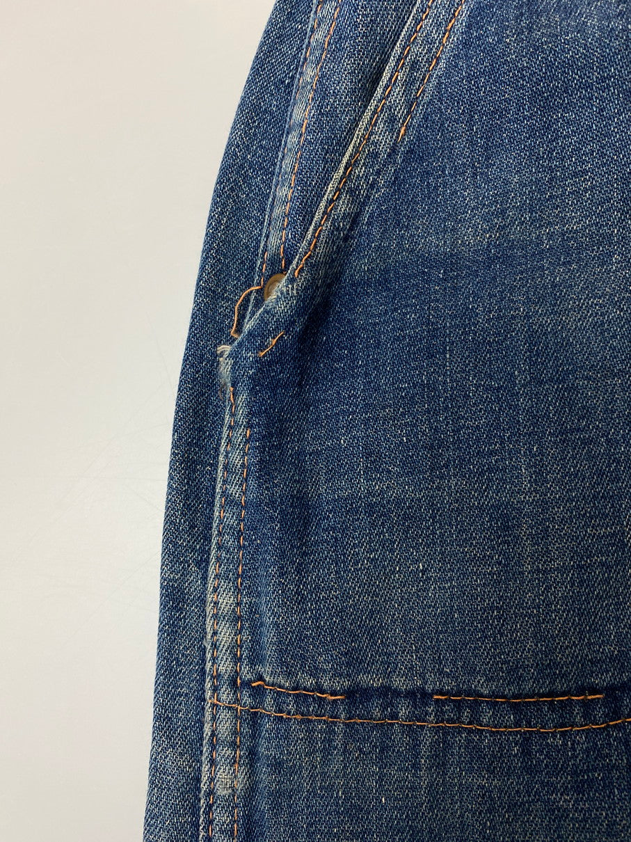 【現状渡し品】【メンズ/レディース】 STOCKTON OF DALLAS ストックトン オブ ダラス DENIM RANCH PANTS 40-50'S デニム ランチ パンツ 40年代〜50年代 ヴィンテージ ワークパンツ 157-250825-em-32-min カラー：インディゴブルー 万代Net店