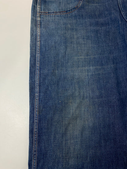 【現状渡し品】【メンズ/レディース】 STOCKTON OF DALLAS ストックトン オブ ダラス DENIM RANCH PANTS 40-50'S デニム ランチ パンツ 40年代〜50年代 ヴィンテージ ワークパンツ 157-250825-em-32-min カラー：インディゴブルー 万代Net店