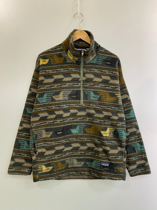 【中古品】【メンズ】 patagonia パタゴニア ANATRIA SYNCHILLA SWEATER 90'S アナトリア シンチラ セーター フリースジャケット メンズ アウター 144-250825-em-42-min サイズ：M カラー：ブラウン/グレー（総柄） 万代Net店