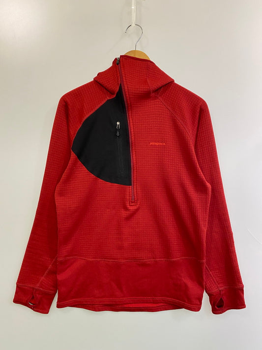 【中古品】【メンズ】 patagonia パタゴニア R1 REGULATOR HOODY FLEECE PULLOVER 40071 00'S レギュレーター フーディー ストレッチ ジャケット プルオーバー メンズ 144-250825-em-43-min サイズ：S カラー：レッド 万代Net店