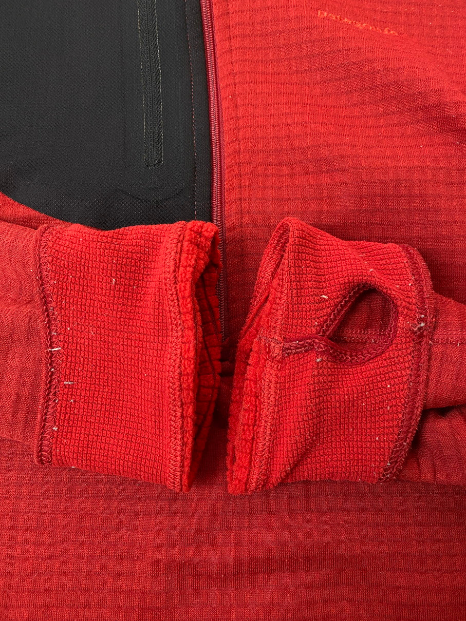 【中古品】【メンズ】 patagonia パタゴニア R1 REGULATOR HOODY FLEECE PULLOVER 40071 00'S レギュレーター フーディー ストレッチ ジャケット プルオーバー メンズ 144-250825-em-43-min サイズ：S カラー：レッド 万代Net店
