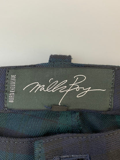 【中古品】【メンズ】 MILKBOY ミルクボーイ タータンチェックボンテージパンツ B12C118 メンズ ボトムス 151-260703-hu-31-min サイズ：S カラー：グリーン/ネイビー（チェック） 万代Net店