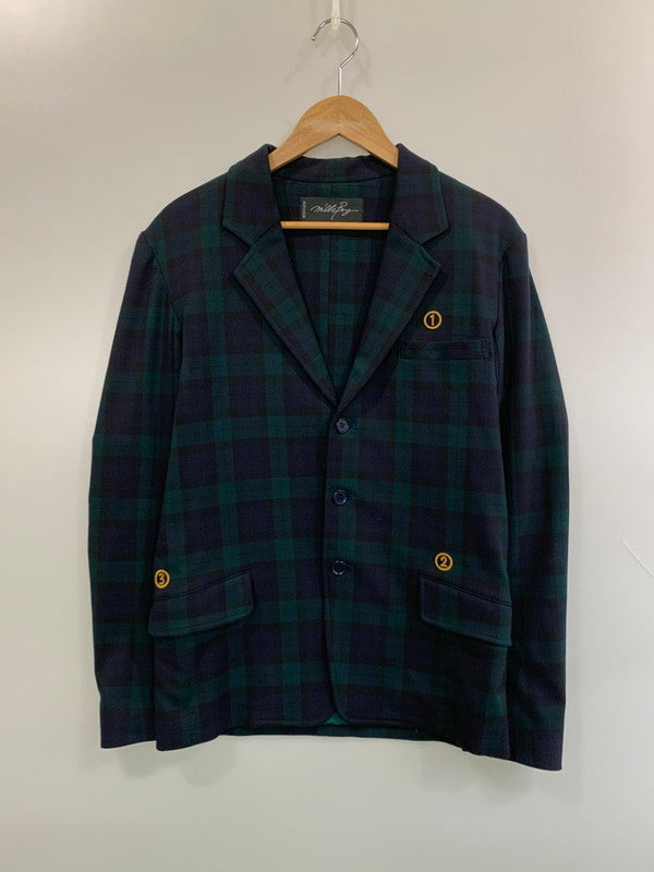 【中古品】【メンズ】 MILKBOY ミルクボーイ タータンチェックテーラードジャケット B12C117 メンズ アウター 140-260703-hu-34-min カラー：グリーン/ネイビー/ブラック（チェック） 万代Net店