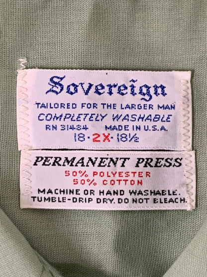 【中古品】【メンズ】 SOVEREIGN 60's S/S SHIRT ソブリン 60年代 ショートスリーブシャツ 半袖シャツ トップス 146-250828-yn-06-min カラー：ライトグリーン 万代Net店