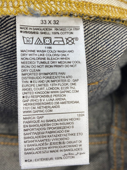 【中古品】【メンズ】 GAP ギャップ SUPER BAGGY 5P DENIM PANTS 621916-00 スパーバギー 5ポケット デニムパンツ ボトムス 158-260410-jt-21-min サイズ：W33 L32 カラー：インディゴ 万代Net店