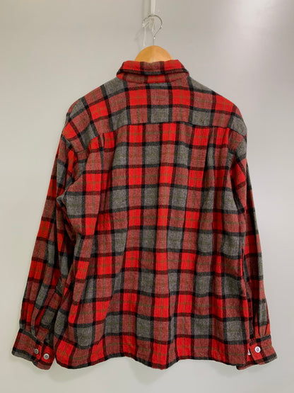【中古品】【メンズ】 VINTAGE 50's SHADOW CHECK SHIRT ヴィンテージ チェック シャツ 長袖シャツ トップス 146-250828-yn-07-min カラー：レッド/グレー 万代Net店