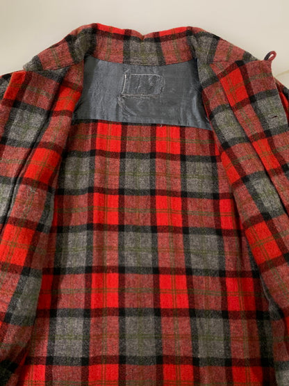 【中古品】【メンズ】 VINTAGE 50's SHADOW CHECK SHIRT ヴィンテージ チェック シャツ 長袖シャツ トップス 146-250828-yn-07-min カラー：レッド/グレー 万代Net店