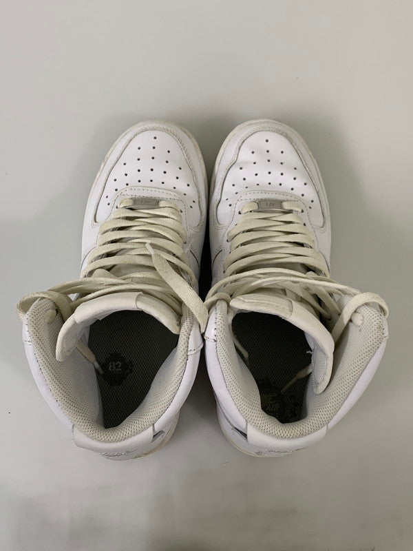 【中古品】【メンズ/レディース】 NIKE ナイキ DD9624-100 WOMEN'S AIR FORCE 1 HIGH WHITE 靴 シューズ スニーカー 160-250831-AS-27-min サイズ：25.0cm カラー：ホワイト 万代Net店