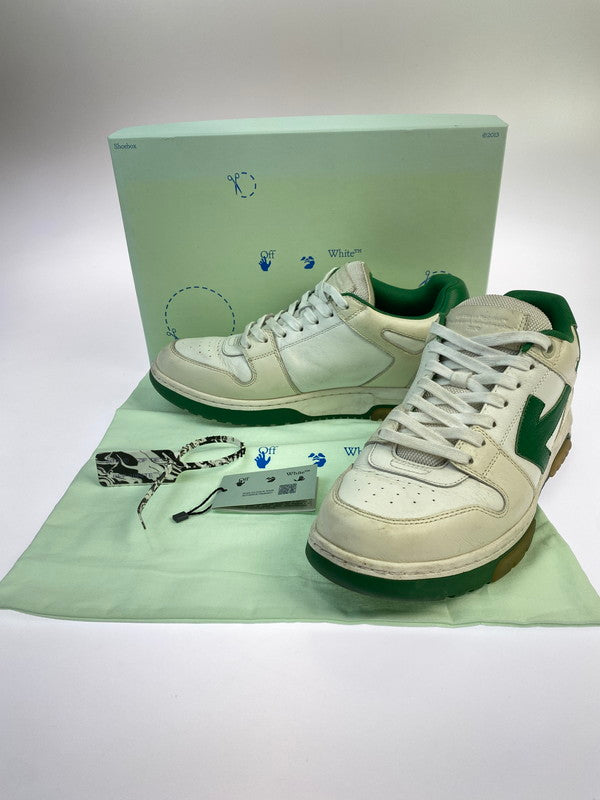 【現状渡し品】【メンズ】 OFF-WHITE オフホワイト OMIA189F20LEA0010155 OUT OF OFFICE OOO LOW TOPS 靴 シューズ スニーカー 162-250831-AS-7-min サイズ：43 カラー：ホワイト/グリーン 万代Net店