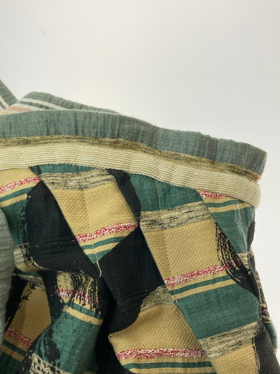 【中古品】【レディース】 Vivienne Westwood ヴィヴィアンウエストウッド DOCKING SKIRT 12-01-271006 ドッキング スカート レディース ボトムス 巻きスカート 171-250901-em-04-min サイズ：40 カラー：グリーン/ベージュ/ブラック 万代Net店