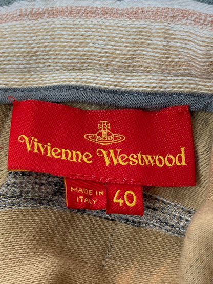 【中古品】【レディース】 Vivienne Westwood ヴィヴィアンウエストウッド DOCKING SKIRT 12-01-271006 ドッキング スカート レディース ボトムス 巻きスカート 171-250901-em-04-min サイズ：40 カラー：グリーン/ベージュ/ブラック 万代Net店