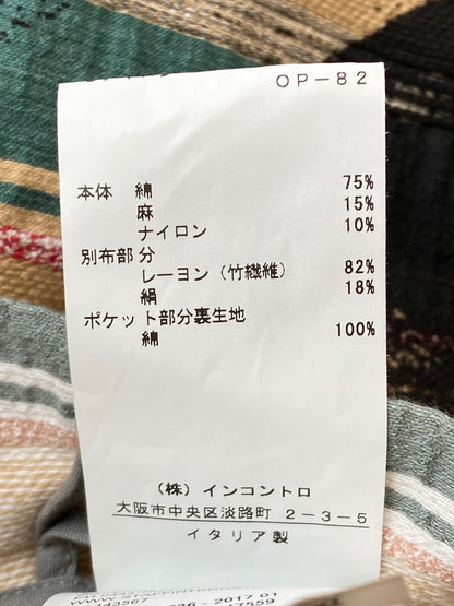 【中古品】【レディース】 Vivienne Westwood ヴィヴィアンウエストウッド DOCKING SKIRT 12-01-271006 ドッキング スカート レディース ボトムス 巻きスカート 171-250901-em-04-min サイズ：40 カラー：グリーン/ベージュ/ブラック 万代Net店