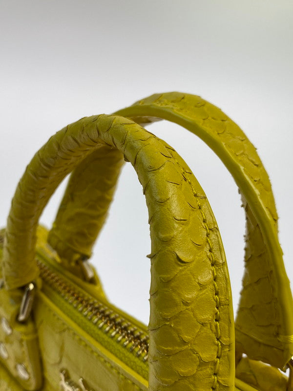 【中古品】【レディース】 COACH コーチ RHYDER 18 EMBOSSED LEATHER CHAIN CROSSBODY 34743 ライダー 18 エンボスド レザーチェーン クロスボディ 鞄 2WAYバッグ 180-250906-kk-04-min カラー：イエロー 万代Net店