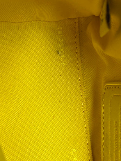 【中古品】【レディース】 COACH コーチ RHYDER 18 EMBOSSED LEATHER CHAIN CROSSBODY 34743 ライダー 18 エンボスド レザーチェーン クロスボディ 鞄 2WAYバッグ 180-250906-kk-04-min カラー：イエロー 万代Net店