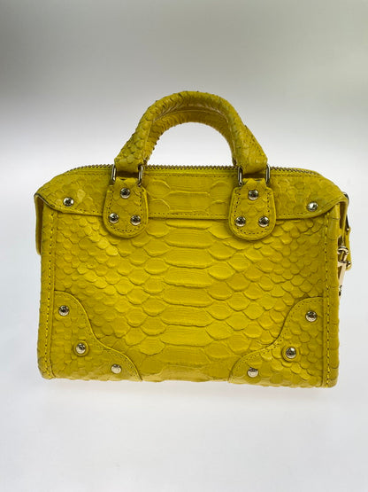 【中古品】【レディース】 COACH コーチ RHYDER 18 EMBOSSED LEATHER CHAIN CROSSBODY 34743 ライダー 18 エンボスド レザーチェーン クロスボディ 鞄 2WAYバッグ 180-250906-kk-04-min カラー：イエロー 万代Net店