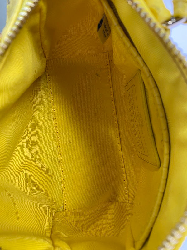 【中古品】【レディース】 COACH コーチ RHYDER 18 EMBOSSED LEATHER CHAIN CROSSBODY 34743 ライダー 18 エンボスド レザーチェーン クロスボディ 鞄 2WAYバッグ 180-250906-kk-04-min カラー：イエロー 万代Net店