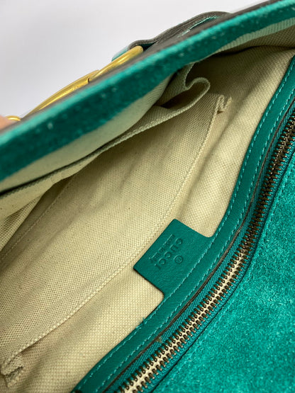 【中古品】【レディース】 GUCCI グッチ エナメル ホースビット ショルダーバッグ 317636 200047 カバン 180-250906-kk-09-min カラー：グリーン 万代Net店