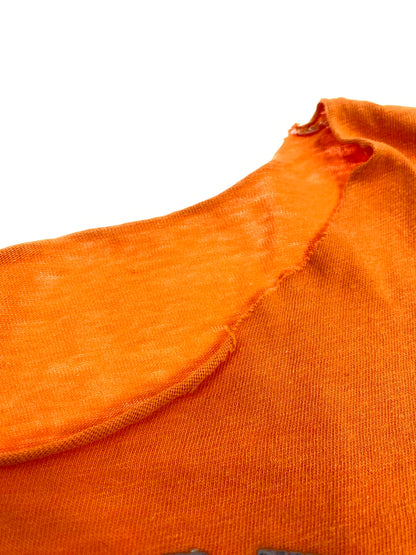 【現状渡し品】【メンズ】 USED 90S EVANSTON WILDKITS TEE 半袖Tシャツ ショートスリーブ ヴィンテージ 146-260718-AS-49-min サイズ：不明 下記参照 カラー：オレンジ 万代Net店