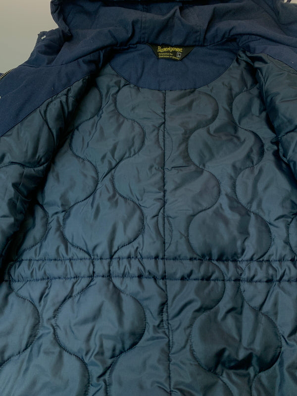 【現状渡し品】【メンズ】 BLUCO WORKGARMENT ブルコ MOD'S COAT OL-075-022 モッズコート アウター 145-260706-yn-17-min サイズ：L カラー：ネイビー 万代Net店