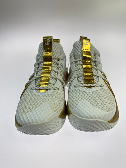 【未使用品】【メンズ/レディース】 UNDER ARMOUR アンダーアーマー 3023086-105 EMBIID ONE WHITE GOLD 靴 シューズ スニーカー 163-250831-AS-10-min サイズ：25.5cm カラー：ホワイト/ゴールド 万代Net店