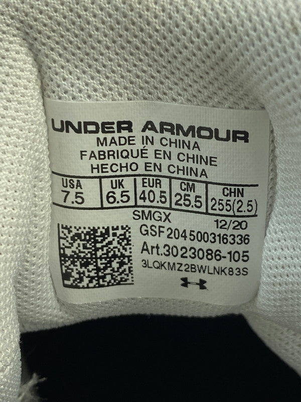 【未使用品】【メンズ/レディース】 UNDER ARMOUR アンダーアーマー 3023086-105 EMBIID ONE WHITE GOLD 靴 シューズ スニーカー 163-250831-AS-10-min サイズ：25.5cm カラー：ホワイト/ゴールド 万代Net店